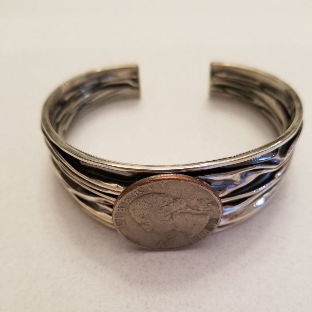 Solid Sterling Silver Medium Tapered Oxidized Cas… - image 5